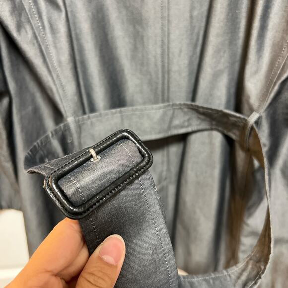BURBERRY Grey trench coat Nova Check - Picture 8 of 9